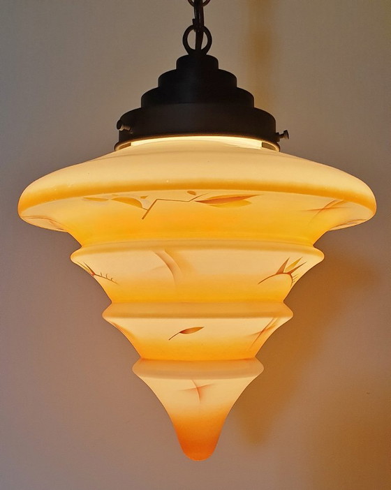 Image 1 of Unique Art Deco pendant lamp from the 1930s.