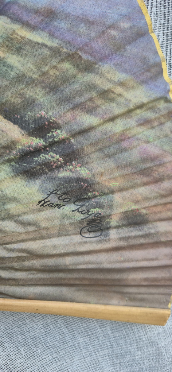 Image 1 of Vintage decoratieve waaier - Goya scène - 27 cm
