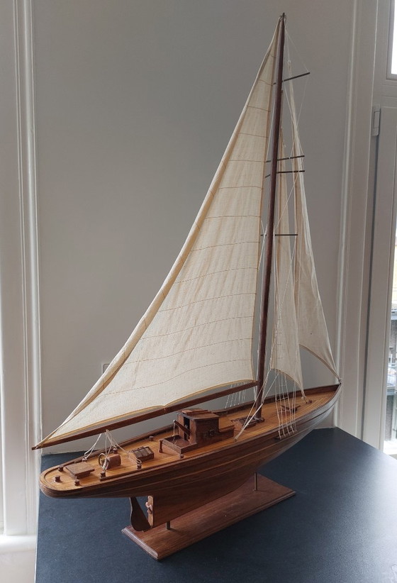 Image 1 of Vintage handgemaakt houten modelschip – Shackleton's Endurance (96 cm)