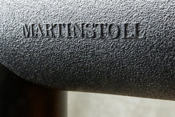 Image 1 of Martin Stoll - Set di quattro sedie da pranzo in faggio e acciaio epossidico nero - 1980 circa - Germania