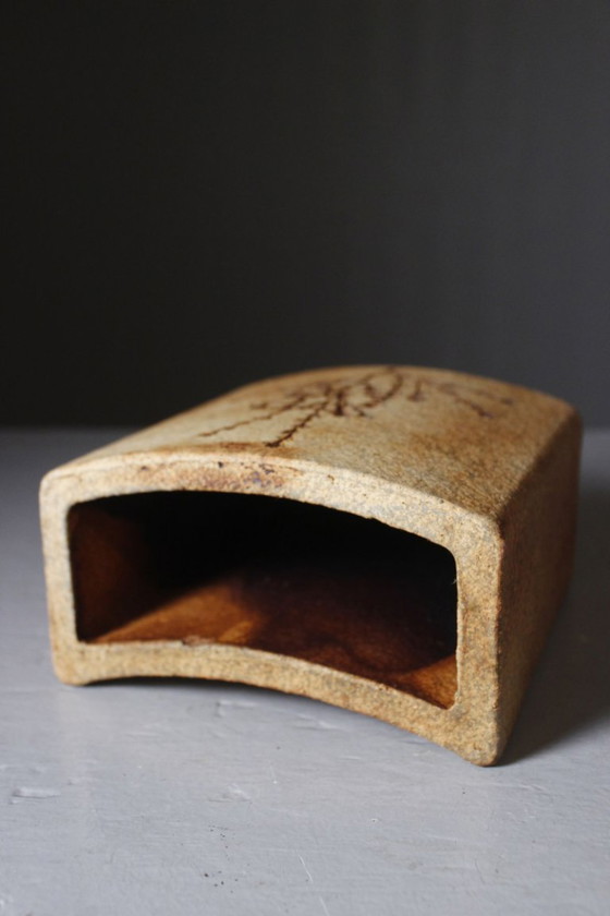 Raymonde Leduc à Vallauris - Stoneware Herbarium Vase 1970s – Ceramic (photo 8 of 9)