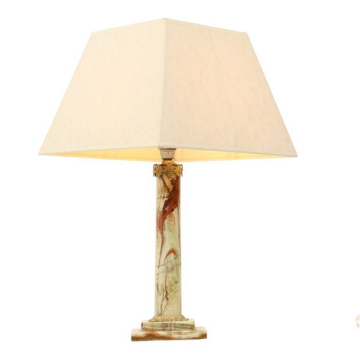 Lampe colonne classique en marbre onyx