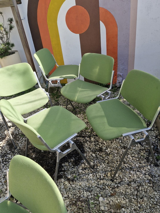 Image 1 of 🍏 series of 6 DSC 106 Chairs Giancarlo Piretti / Anonima Castelli, 1965, 70 Stamped