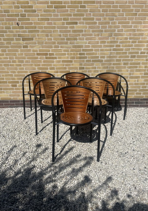 6 Chaises par Rud Thygesen & Johnny Sorensen pour Botium Danemark