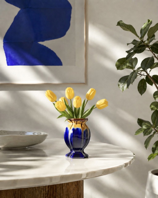 Art Deco Vase — Faïencerie de Thulin, Belgium, 1920s–1930s – vazen, Ceramic (photo 2 of 13)
