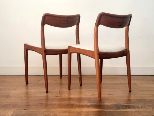 Set di 2 Sedie da pranzo Johannes Andersen per Uldum Møbelfabrik