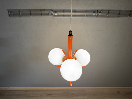 Image 1 of Lampadario arancione Space Age di Richard Essig