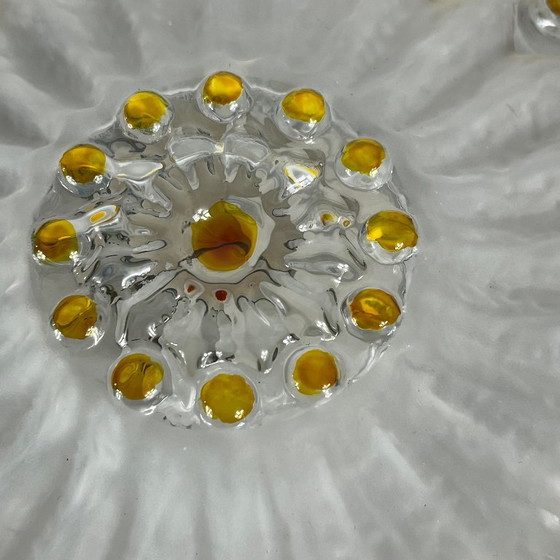 Round Glass Wall or Ceiling Light, Murano or Limburg Type – Glashütte Limburg, Wall lights (photo 6 of 10)