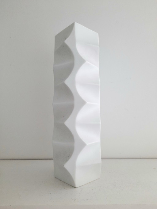 Vase op art Heinrich Fuchs pour Hutschenreuther 60s