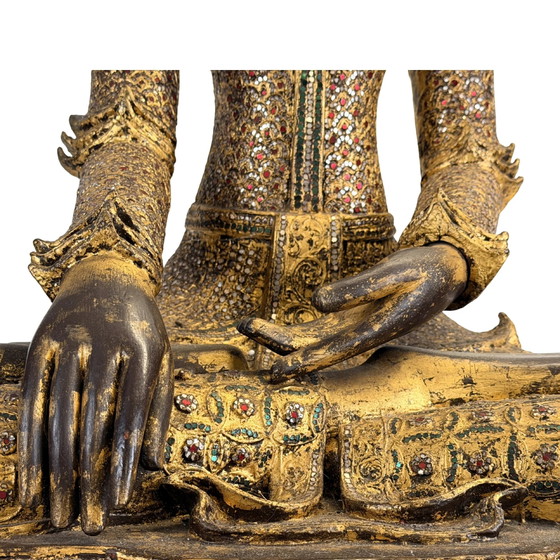 Buda Real de Mandalay – Mosaico Monumental de Thayo y Vidrio – Myanmar ca. 1900 – Esculturas (photo 5 of 11)
