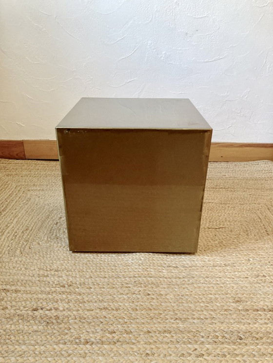 Image 1 of Electro-galvanized metal seat, brass effect. Pharrell Williams / Louis Vuitton fashion show, 2024