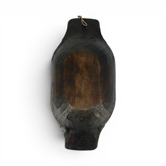 Image 1 of Antike handgeschnitzte Holzmulde / Primitive Wabi-Sabi Schale