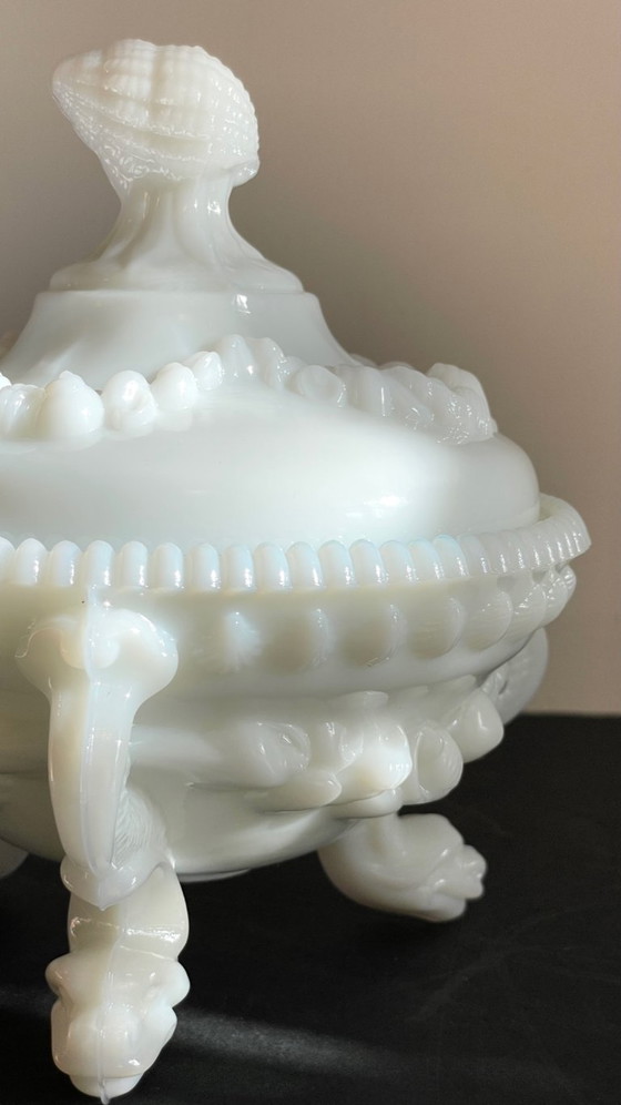 Image 1 of Vintage opaline glass candy dish