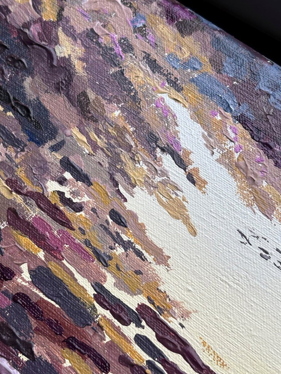 Image 1 of Still standing - lighthouse by the sea - figurative painting, impressionist style