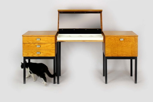 Mid-Century Modular Ash Desk with Mirror from Up Zavody, Czechoslovakia, 1970s