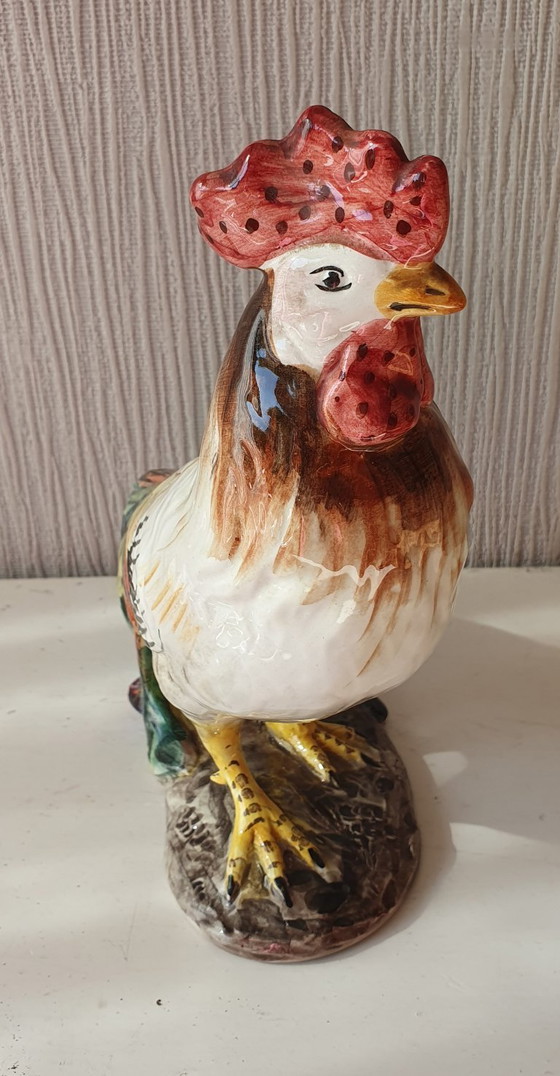 Image 1 of Ceramic Rooster Statue - Italy - 22 cm
