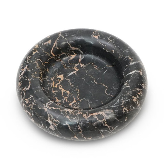 Image 1 of Bol en marbre noir Portoro, années 1970