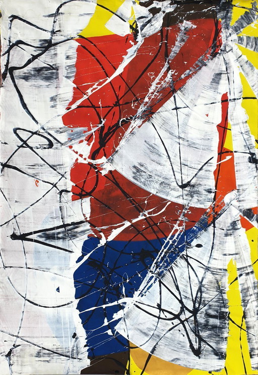 Jürgen Angeler - Red Flower - 215 x 150 cm