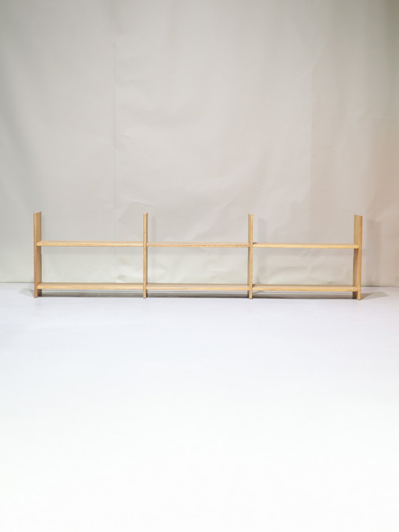 Image 1 of Eiken Wandsysteem Wandplanken Deens Vintage