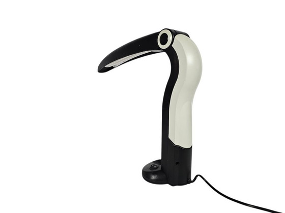 Image 1 of Lampada da tavolo Tucano - pop art - design H.T. Huang - bianco/nero - anni '80