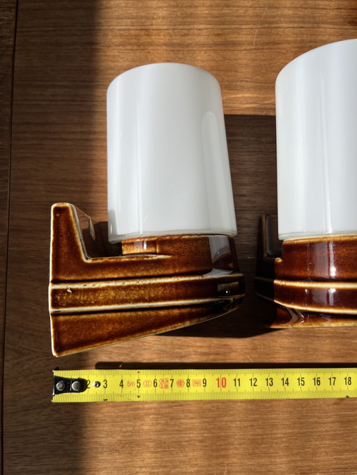 2 appliques murales en céramique Sigvard Bernadotte