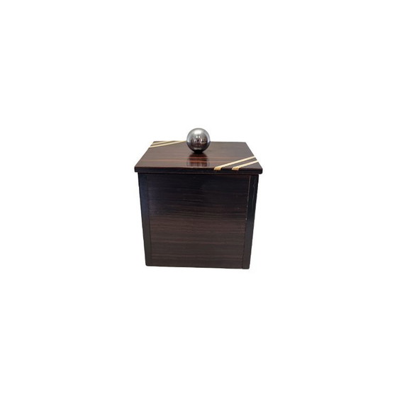 Image 1 of Französische Art-déco-Dose aus Palisanderholz mit Deckel. 1920er/1930er Jahre