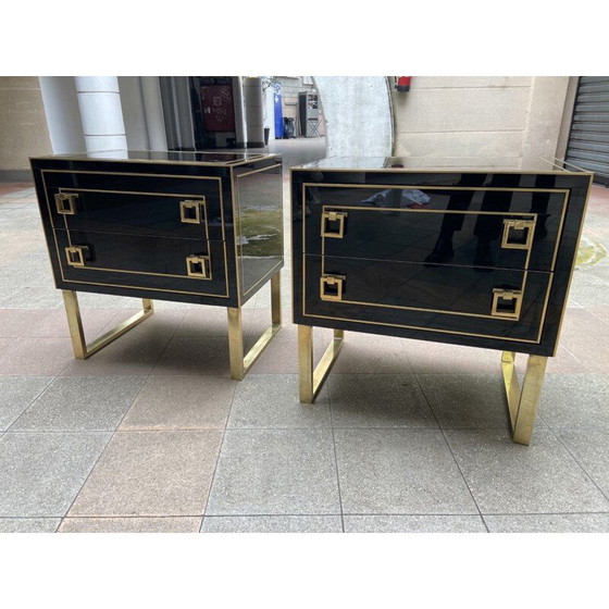 Image 1 of Pair of small vintage Nardo Italian chest of drawers 1975s