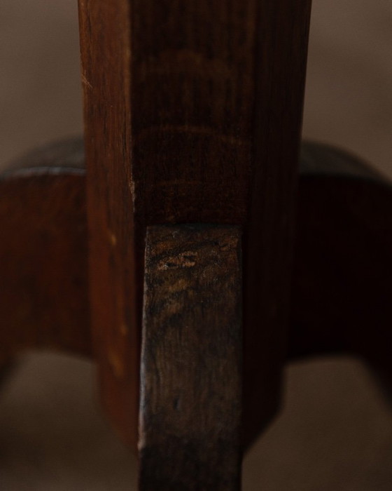 Image 1 of Vintage wooden plant table / column