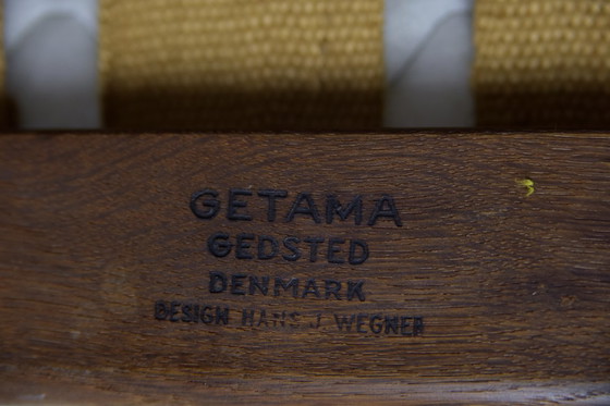 Image 1 of Vintage Mid-Century Scandinavian Modern 3-Seat Sofa & Armchair by Hans J. Wegner for Getama, Set of 2, 1960s