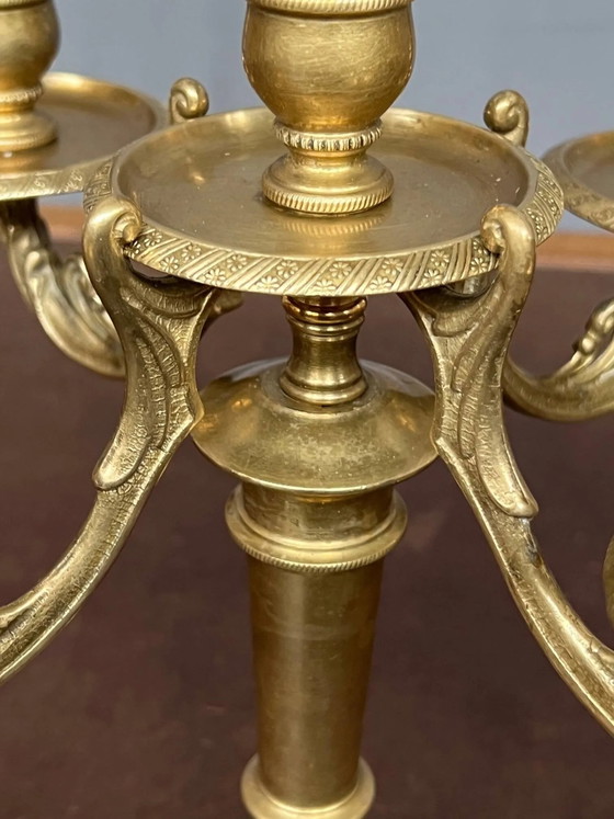 Paire de chandeliers de table. Bronze massif. – Bougeoirs et chandeliers (photo 7 of 7)