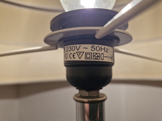 Lampada da terra, Dutch Design -Van der Hegge- bianca con cromo – Lampade da terra, Metallo, Tessile (photo 9 of 14)