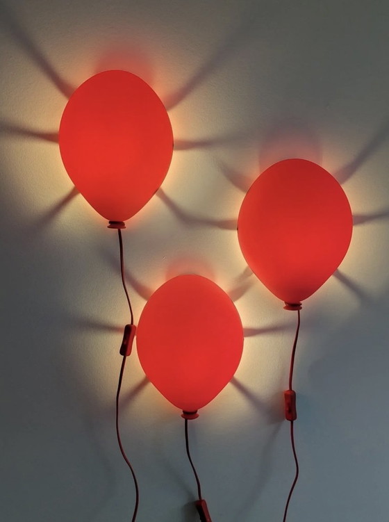 Image 1 of Ikea Drömminge Balloon Lamp - Red