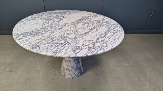 Image 1 of Vintage round marble dining table, 1970s