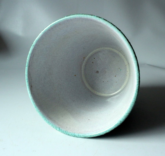 Image 1 of  Ruscha keramische bloempot - handgeschilderde bloemdecoratie - vintage