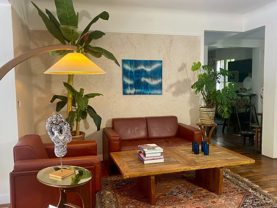 Image 1 of Set di divano a 2 posti e 1 poltrona korium km 3/1 di Tito Agnoli per Matteo Grassi, Italia, anni Ottanta.