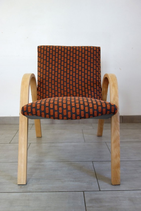 Image 1 of Een paar Bow Wood fauteuils van Steiner, jaren 1950.