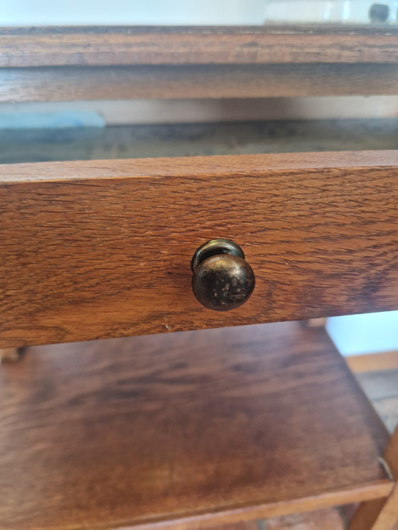 Image 1 of Elegante mesa auxiliar Art Déco con cajón, mesa de té