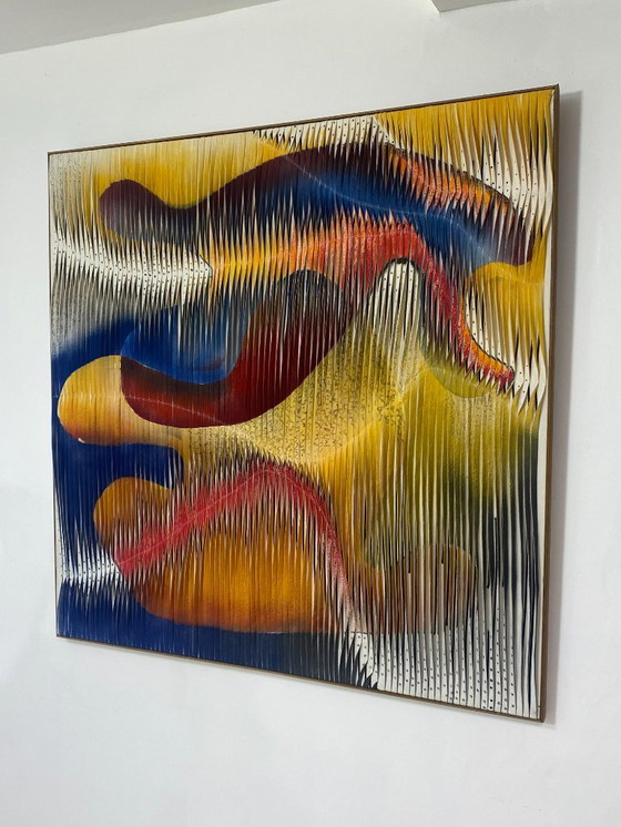 Image 1 of Textile sculpture-painting: The Dance of Colors