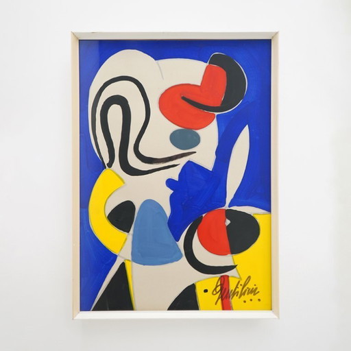 Aldo Gentilini, tempera su cartone, anni '70