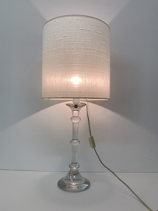 Lampada da tavolo in cristallo dal design Mid-Century di Glasfabriek Leerdam - anni '60