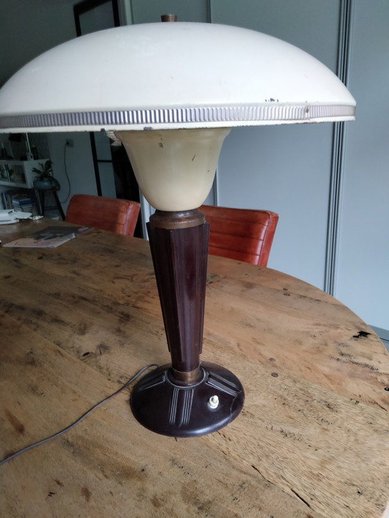 Image 1 of Bellissima lampada da tavolo vintage art déco - lampada a fungo di Eileen Gray