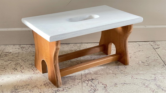 Image 1 of Vintage Beech Wood Stool