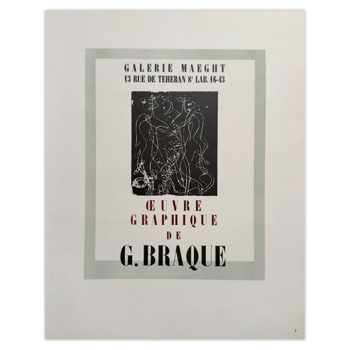 Georges Braque Poster AF 1947 - Galerie Maeght 1959 – Paper (photo 2 of 5)