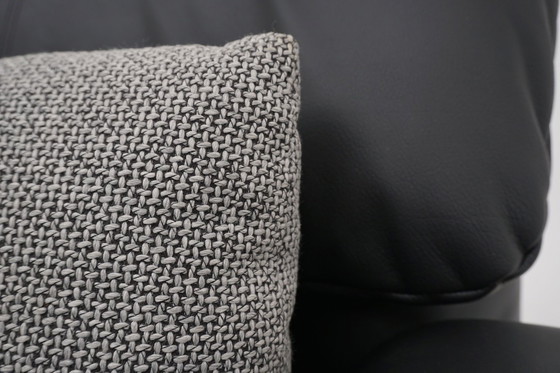 Image 1 of Sofá esquinero Rolf Benz Plura 380, sofá, taburete, cuero, negro