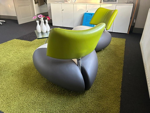 2 Leolux Pallone/PA armchairs - as good as new!