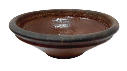 Bol rustique vintage en céramique, marron