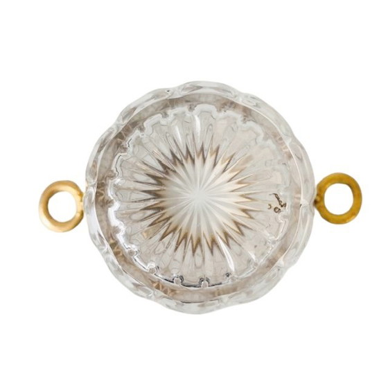 Image 1 of Mid-century Franse IJsemmer kristal verguld 1950's