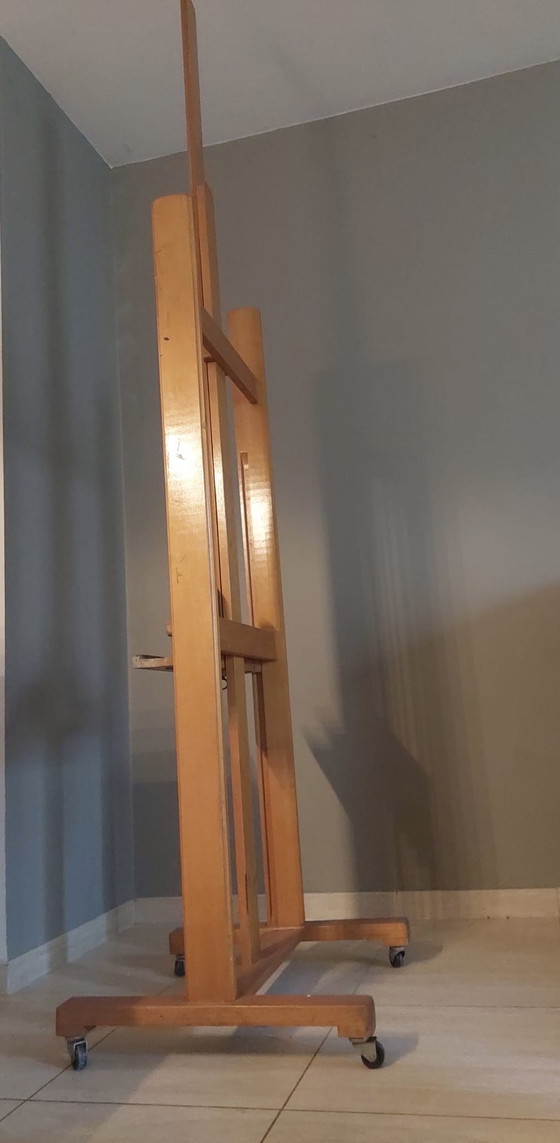 Image 1 of Chevalet de peintre en hêtre 2m40x55cm
