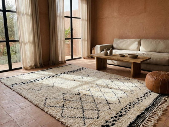 Magnifique Tapis Artisanal En Laine 250cmx150cm – Cotton (photo 4 of 6)