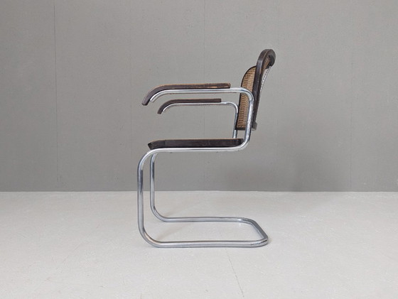 Image 1 of Bauhaus Tubular Steel Armchair K 17 by Robert Slezák, 1930s